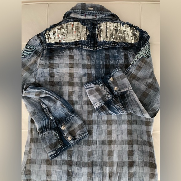 ROAR EMBROIDERED WESTERN SHIRT S - Picture 6 of 12